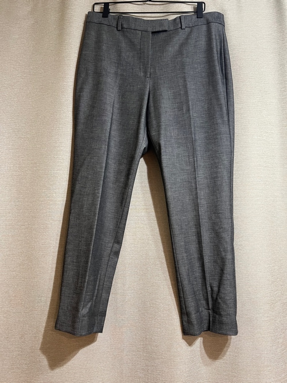 Talbots High-Waist Straight Leg Pants - Grey Melange - NWT Size 12P Office